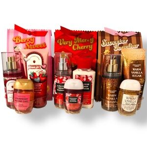 Bath & Body Works Gift Set Bundle 3 Scents Vanilla Sugar Cherry Blossom NEW